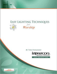 Lighting for Worship Services