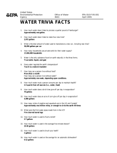 EPA Water Trivia Facts