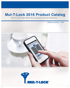 Mul-T-Lock 2016 Product Catalog - Mul-T
