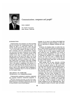 Communications, computers and people