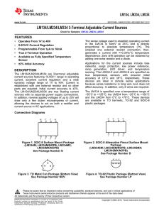 LM134/LM234/LM334 3-Terminal Adjustable Current Sources (Rev. E)