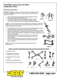 Installation Instructions for Safety Wire Pliers