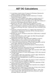 AET DC Calculations - Electrical Trades @ Miller
