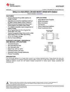 Single 9-A High Speed Low-Side MOSFET Driver With Enable (Rev