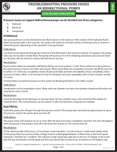 troubleshooting pressure issues on bidirectional pumps