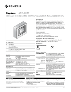 Raychem ACS-UIT2 - Pentair Thermal Management