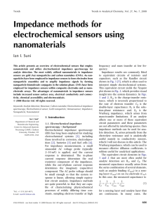 Impedance methods for electrochemical sensors using nanomaterials