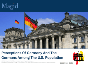 Perceptions Of Germany And The Germans Among The US Population