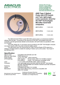 +5v Powered ANSI Type 2 Optical Probe with DTR Switch