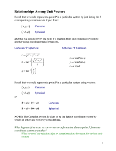 Relationships Among Unit Vectors ( ) ( )