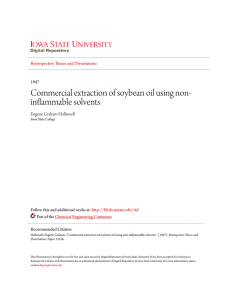 Commercial extraction of soybean oil using non