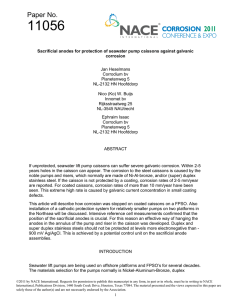 11056: Sacrificial Anodes for Protection of Seawater Pump