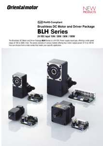Brushless DC Motor and Driver Package BLH Series