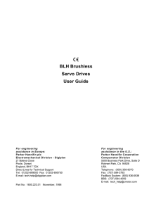 BLH Brushless Servo Drives User Guide