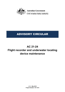 AC 21-24 v1.0 – Flight recorder and underwater locating device