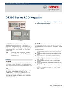 D1260 Series LCD Keypads