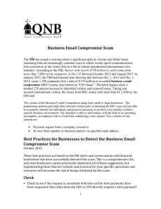 Business Email Compromise Scam - Best Practices