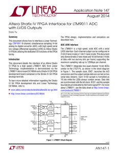 Altera Stratix IV FPGA Interface for LTM9011 ADC with LVDS Outputs