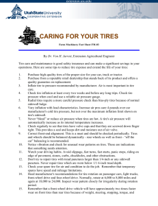 Caring for Your Tires - Utah State University Extension