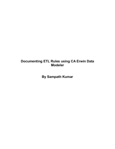 Documenting ETL Rules using CA Erwin Data Modeler