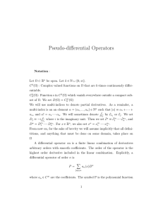 Pseudodifferential operators