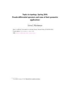 Topics in topology. Spring 2010. Pseudo