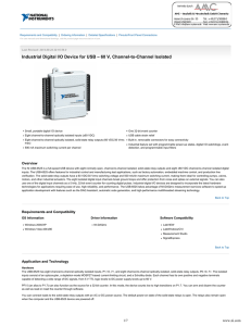 Industrial Digital I/O Device for USB – 60 V, Channel-to