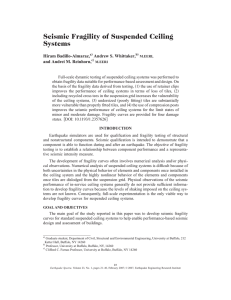 Seismic Fragility of Suspended Ceiling Systems