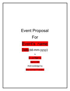 Event Proposal Event`s name