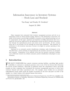 Information Inaccuracy in Inventory Systems