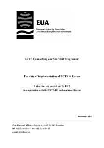 The state of implementation of ECTS in Europe