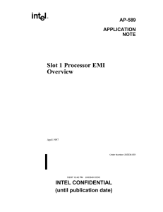 Slot 1 Processor EMI Overview
