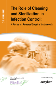 The Role of Cleaning and Sterilization in Infection Control