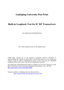 Built-in Loopback Test for IC RF Transceivers