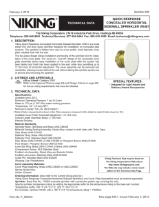 Quick response concealed horizontal sidewall