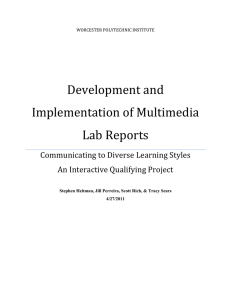 Development and Implementation of Multimedia Lab Reports