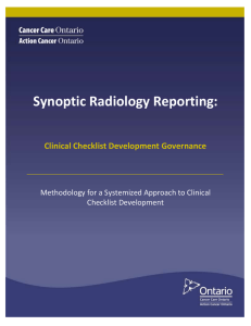 Synoptic Radiology Reporting