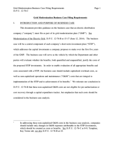 Grid Modernization Business Case Filing Requirements Page 1