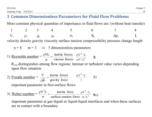 3 Common Dimensionless Parameters for Fluid Flow Problems