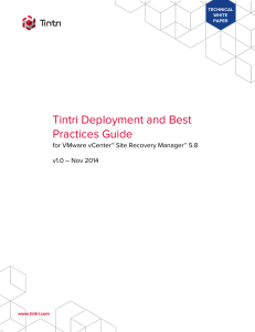 Tintri Deployment and Best Practices Guide for VMware® vCenter