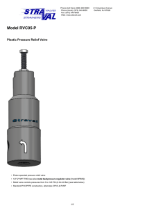 Plastic Pressure Relief Valve - RVC05-P - Stra-Val