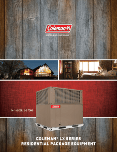 COLEMAN LX SERIES PACKAGED UNITS