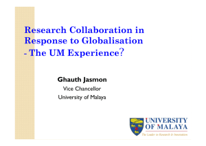 Research Collaboration in Response to - Asia