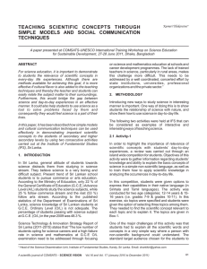 Teaching Scientific Concepts Through Simple