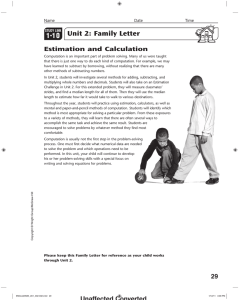 1 10 Unit 2: Family Letter