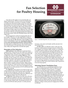 Fan Selection for Poultry Housing - Mississippi State University