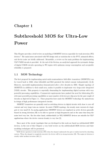 Subthreshold MOS for Ultra-Low Power