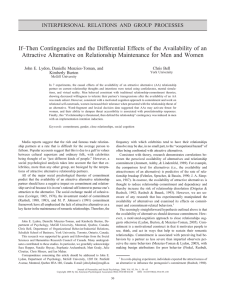 If-Then Contingencies and the Differential Effects of the Availability