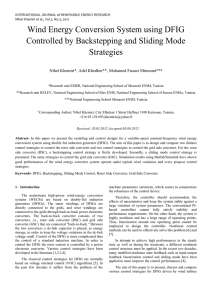 Wind Energy Conversion System using DFIG Controlled