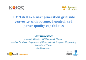 PV2GRID - A next generation grid side converter with advanced